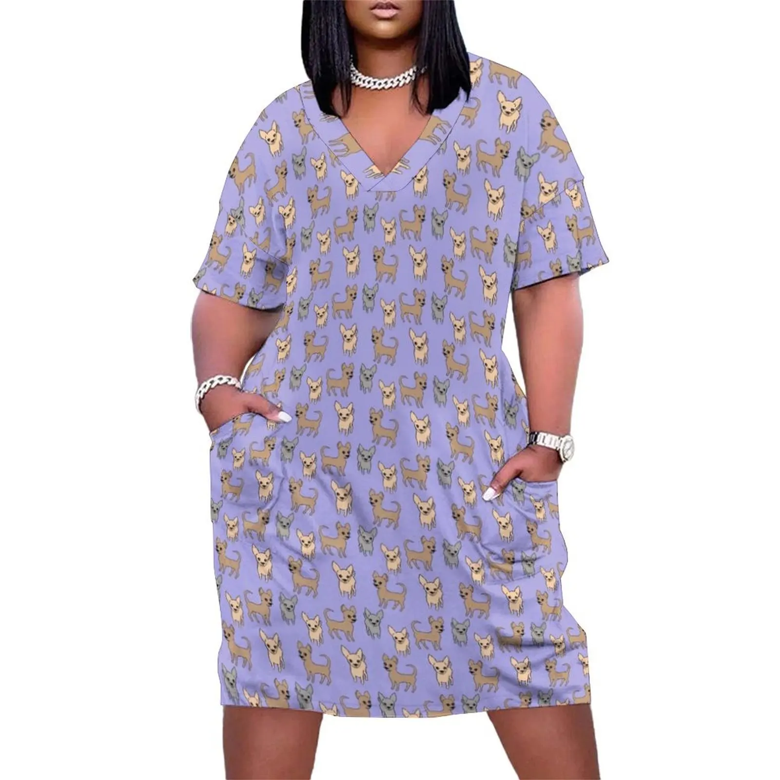 Chihuahua chihuahuas - lilac Loose Pocket Dress dresses for woman women dresses dress for woman
Chihuahua chihuahuas - lilac Loose Pocket Dress dresses for woman women dresses dress for woman