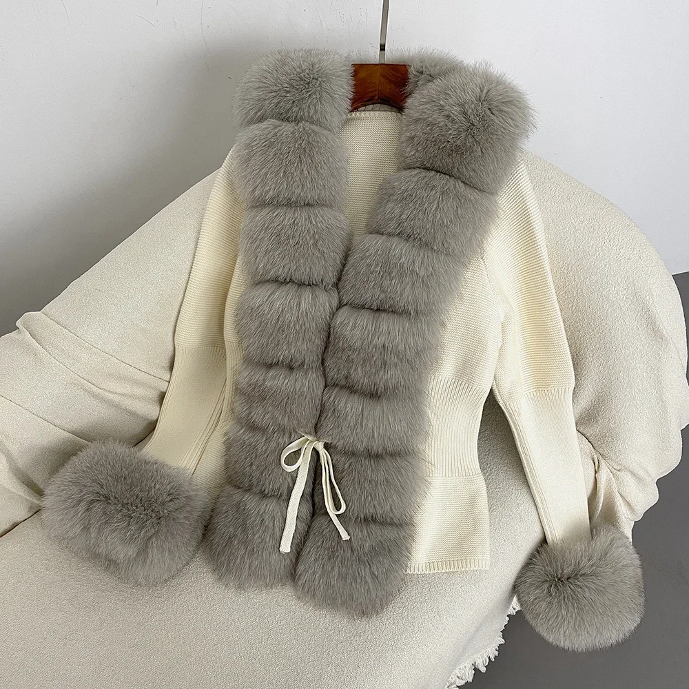 Women's Fur Coat Knitted Sweater Bandage Fur Luxury Patchwork Cardigan Detachable Collar Jacket Fur Coat 2026 New Autumn-winter
Women's Fur Coat Knitted Sweater Bandage Fur Luxury Patchwork Cardigan Detachable Collar Jacket Fur Coat 2026 New Autumn-winter