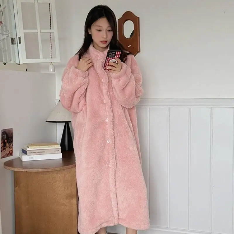 Girl's Robe Pajama Sleepwear Loungewear Thickened Coral Fleece Nightgown Women's Long Sleeve Outerwear Homeclothes Autumn Winter
Girl's Robe Pajama Sleepwear Loungewear Thickened Coral Fleece Nightgown Women's Long Sleeve Outerwear Homeclothes Autumn Winter