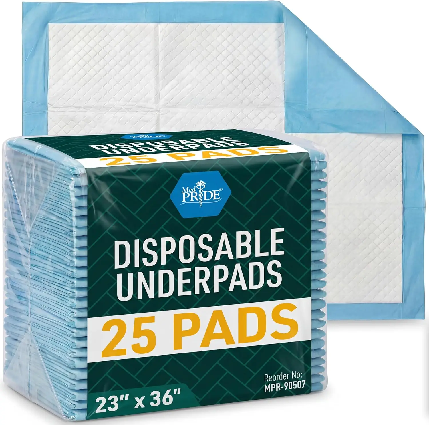 Disposable Underpads 23'' x 36'' (25-Count) - Super Absorbent, Thick Bed Covers for Incontinence, Adults, Kids, Pets
Disposable Underpads 23'' x 36'' (25-Count) - Super Absorbent, Thick Bed Covers for Incontinence, Adults, Kids, Pets