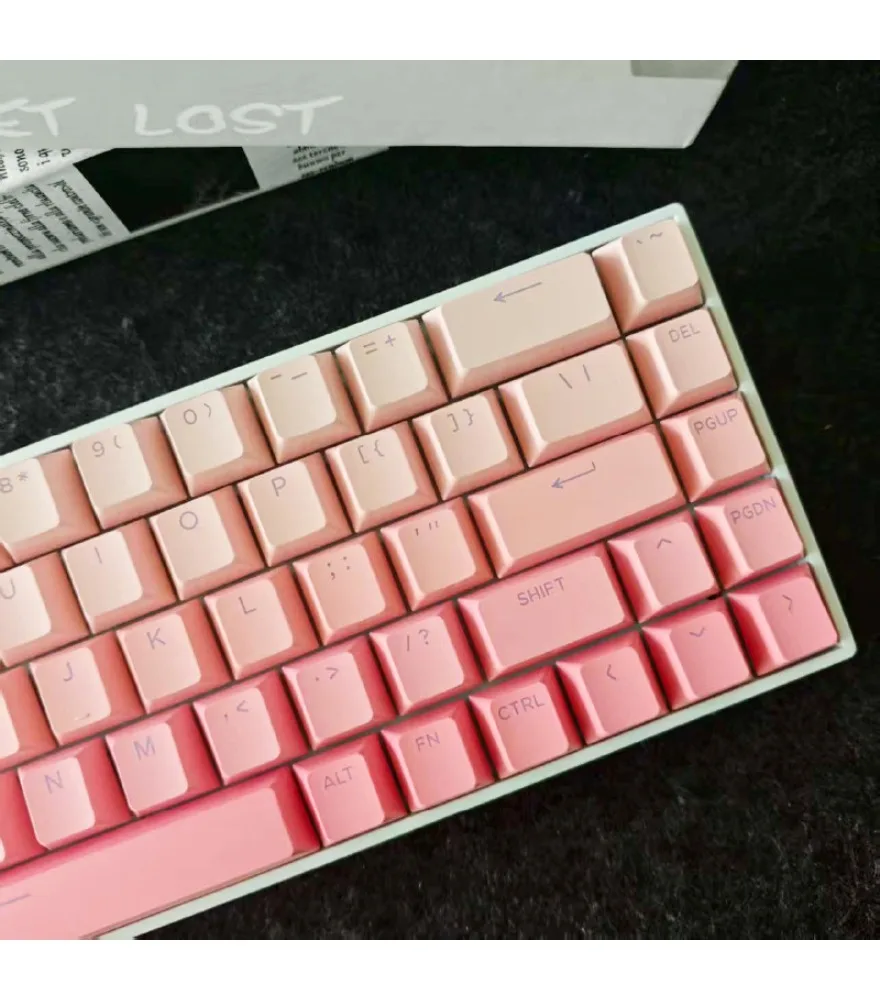 Taoyao powder is engraving a gradual change of personality PBT original height 133 keys full set of customized mechanical
Taoyao powder is engraving a gradual change of personality PBT original height 133 keys full set of customized mechanical