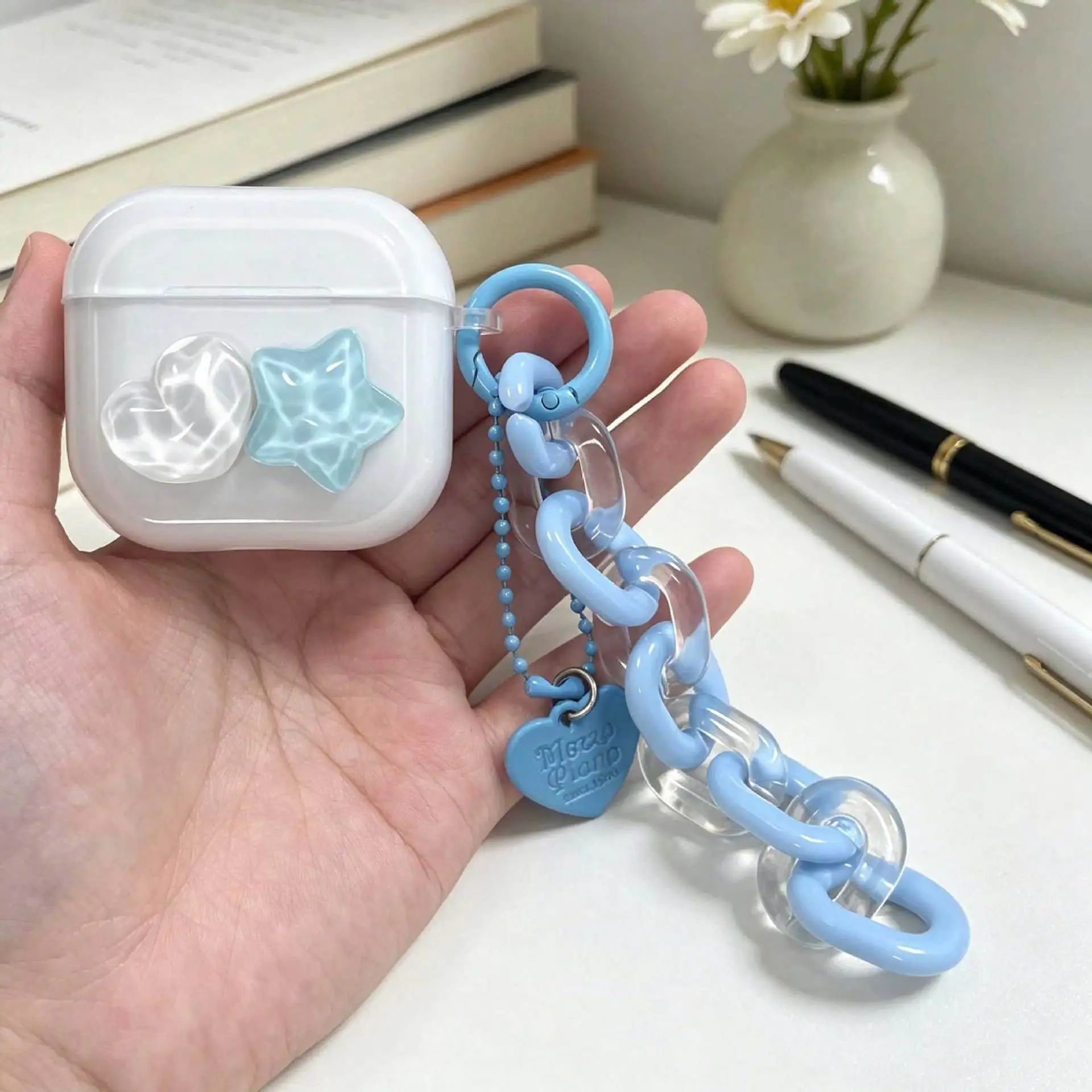 Cute 3D Five-Pointed Star Heart Transparent Protective Cases for AirPods 1 2 3 4 Pro Pro2 Pro3 Earphone Case Cover Funda
Cute 3D Five-Pointed Star Heart Transparent Protective Cases for AirPods 1 2 3 4 Pro Pro2 Pro3 Earphone Case Cover Funda