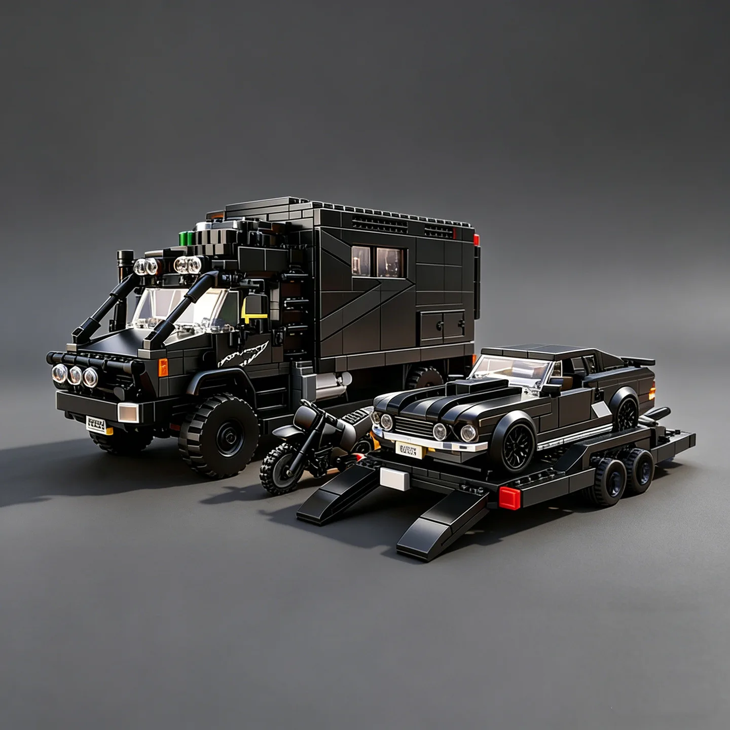 MOC Figurine City Series Unimog RV Set: Car Tractor Assembly Building Blocks Sports Car Model Toy Motorcycle
MOC Figurine City Series Unimog RV Set: Car Tractor Assembly Building Blocks Sports Car Model Toy Motorcycle