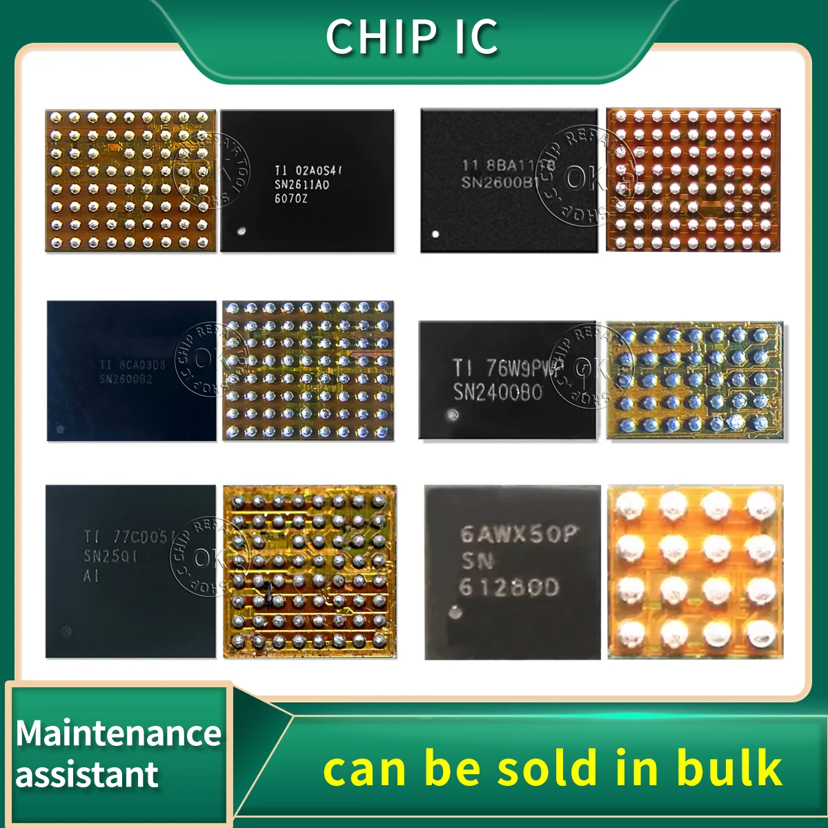 SN2611A0 SN2600B1 SN2600B2 SN2400B0 SN2501A1 SN61280D Зарядное устройство IC для iPhone 6 7 plus X 11 11Pro Max USB-зарядка Источник питания IC
SN2611A0 SN2600B1 SN2600B2 SN2400B0 SN2501A1 SN61280D Зарядное устройство IC для iPhone 6 7 plus X 11 11Pro Max USB-зарядка Источник питания IC