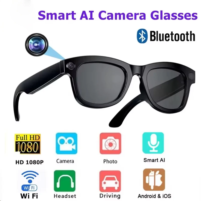AI Smart Glasses HD 1080P Camera Polarized Sunglasses Camera Video Recorder Security Sports DVR Surveillance Camcorder
AI Smart Glasses HD 1080P Camera Polarized Sunglasses Camera Video Recorder Security Sports DVR Surveillance Camcorder