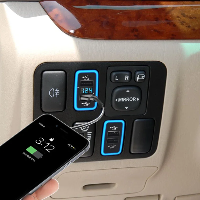 For Toyota Land Cruiser Prado 120 Lc120 2003-2009 2008 2007 2006 QC3.0 Dual USB Car Charger Interior Design Upgrade Accessory
For Toyota Land Cruiser Prado 120 Lc120 2003-2009 2008 2007 2006 QC3.0 Dual USB Car Charger Interior Design Upgrade Accessory