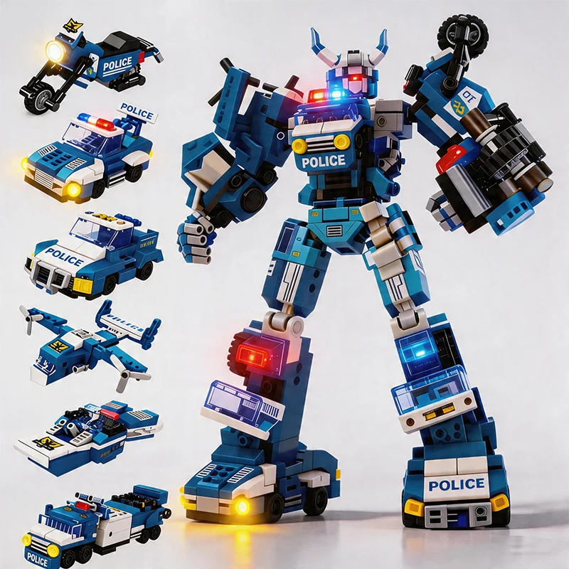 Super Hero Mecha Building Blocks 6in1 Transforming Robot Building Blocks Set Car Building Blocks Boy Toys Children Birthday Gift
Super Hero Mecha Building Blocks 6in1 Transforming Robot Building Blocks Set Car Building Blocks Boy Toys Children Birthday Gift