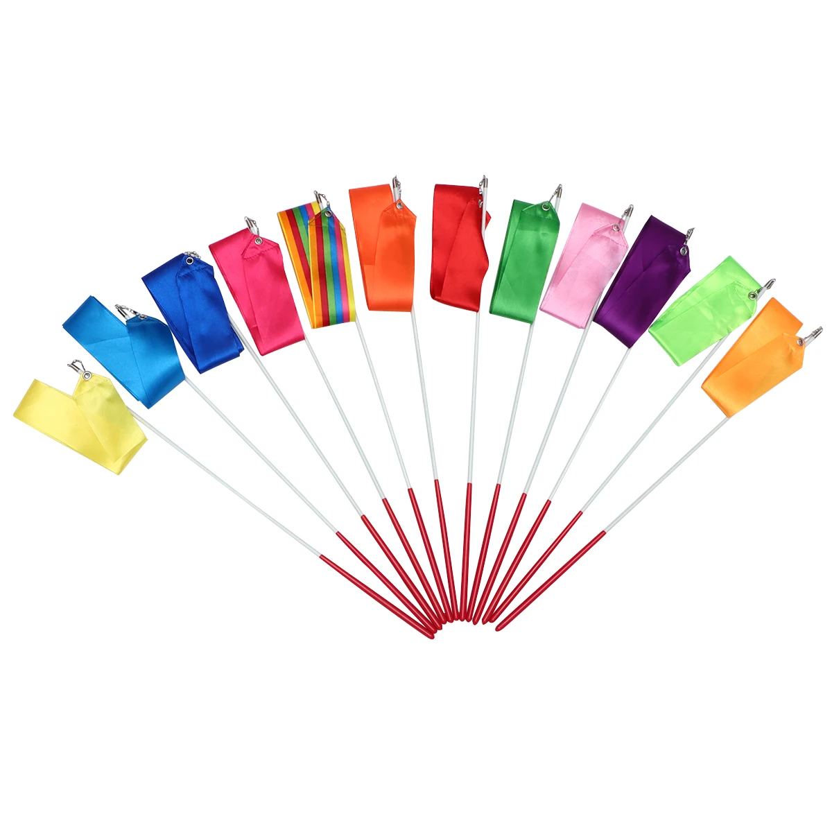 12 Pcs Gymnastics Ribbons Dancing Streamers Kids Silk Ribbon Colorful Training Equipment For Dance Circus Skill
12 Pcs Gymnastics Ribbons Dancing Streamers Kids Silk Ribbon Colorful Training Equipment For Dance Circus Skill