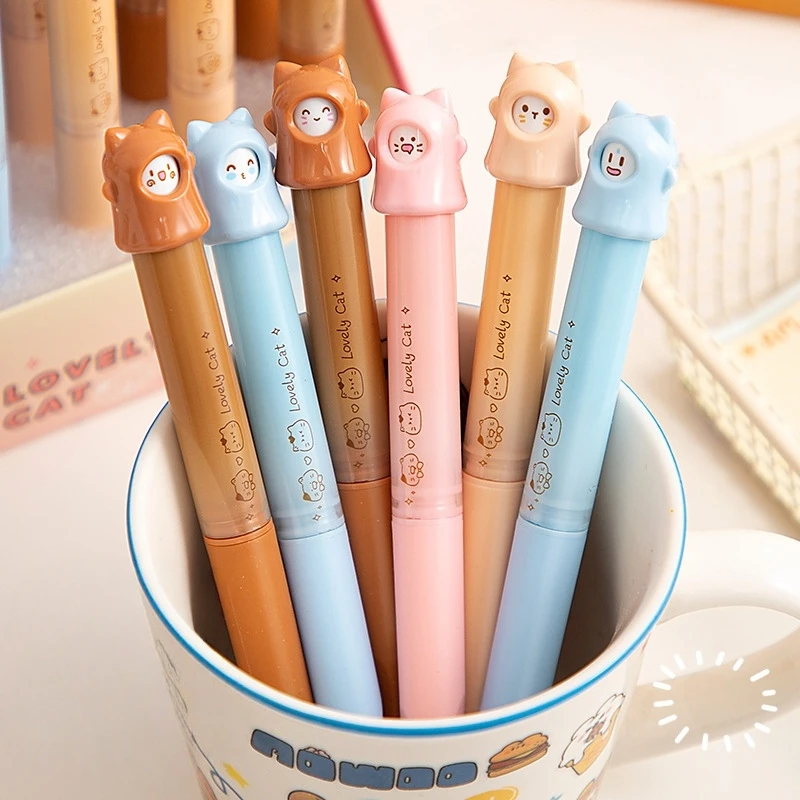 4pcs Lovely Cat Style Gel Pens Twistable Face Kawaii Kitties Pen 0.5mm ST Ballpoint Black Color Ink for Writing Rotate to Chan
4pcs Lovely Cat Style Gel Pens Twistable Face Kawaii Kitties Pen 0.5mm ST Ballpoint Black Color Ink for Writing Rotate to Chan