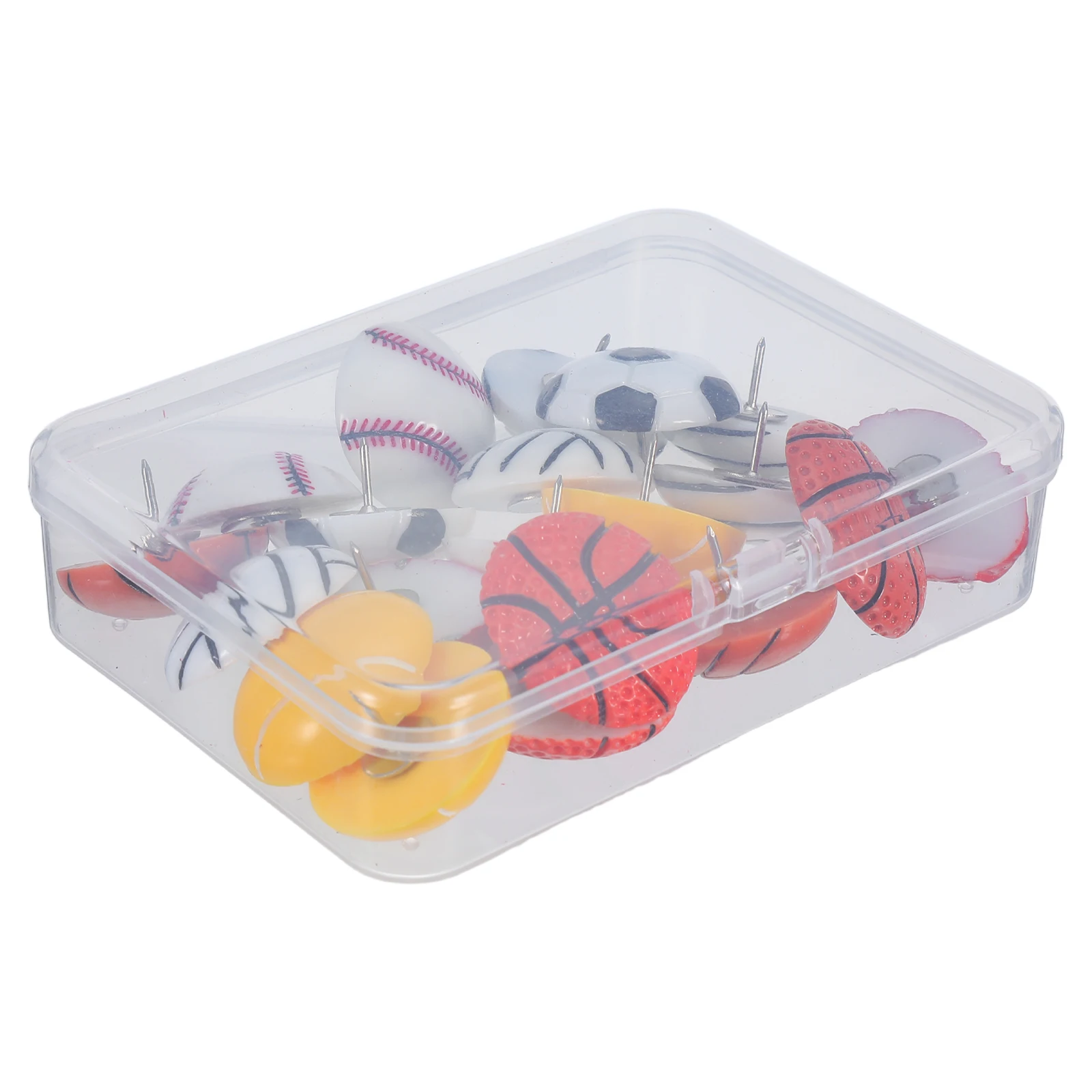 20Pcs Sports Theme Resin Push Pins Round Ball Thumb Tacks Metal Point Decorative Corkboard Pins Photo Notes Map Marking Craft
20Pcs Sports Theme Resin Push Pins Round Ball Thumb Tacks Metal Point Decorative Corkboard Pins Photo Notes Map Marking Craft