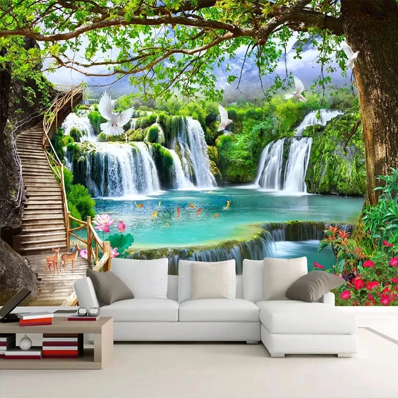 Customized Green Big Tree Waterfall Nature Landscape 3D Photo Wallpaper Mural Living room TV background wall bedroom restaurant
Customized Green Big Tree Waterfall Nature Landscape 3D Photo Wallpaper Mural Living room TV background wall bedroom restaurant