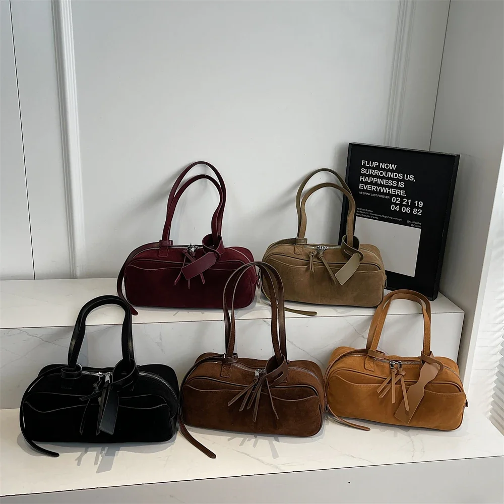 Latest Commute Elegant Female Shoulder Bags For Women Suede Pure Color Large Capacity Boston Bag Luxury Designer Handbags
Latest Commute Elegant Female Shoulder Bags For Women Suede Pure Color Large Capacity Boston Bag Luxury Designer Handbags