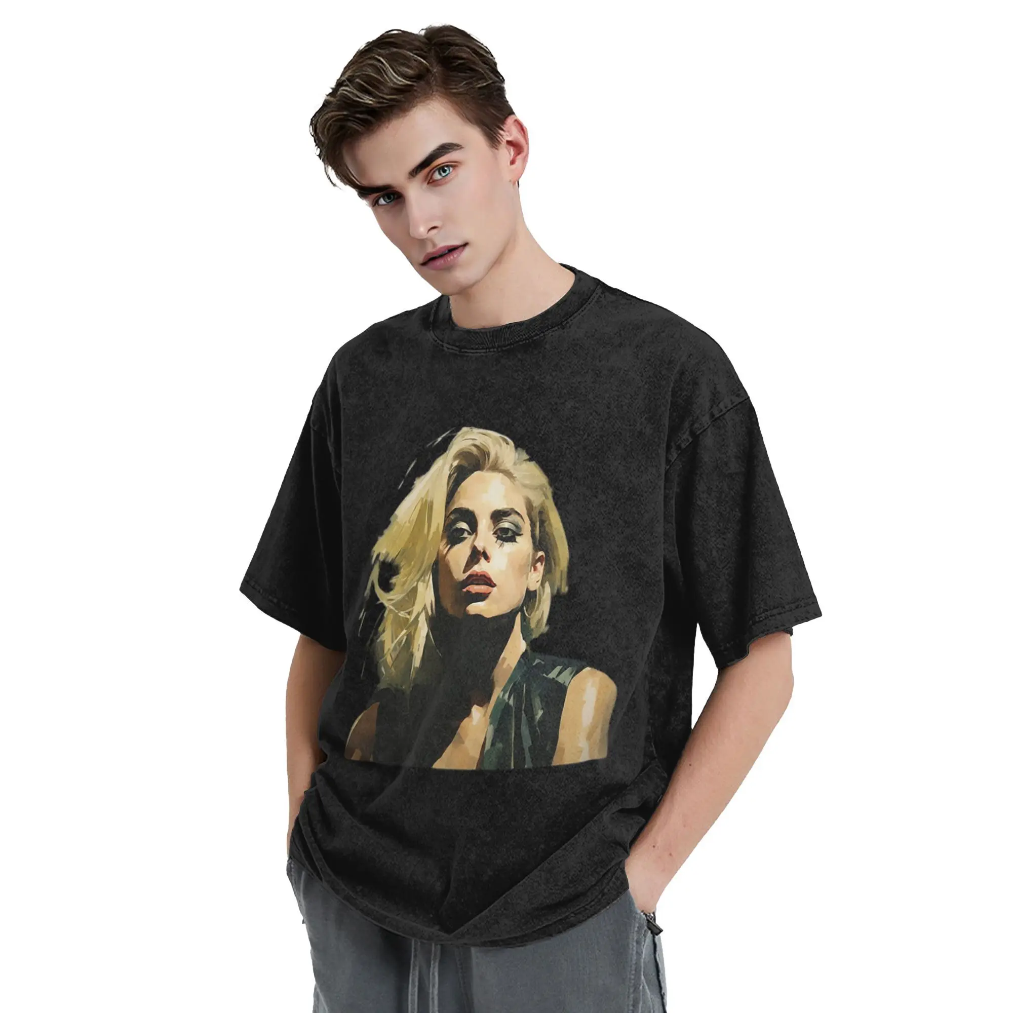 Мужская футболка Singer Lady Gaga, хлопковые футболки больших размеров, мужская летняя одежда с короткими рукавами и круглым вырезом, топы S-2XL
Мужская футболка Singer Lady Gaga, хлопковые футболки больших размеров, мужская летняя одежда с короткими рукавами и круглым вырезом, топы S-2XL
