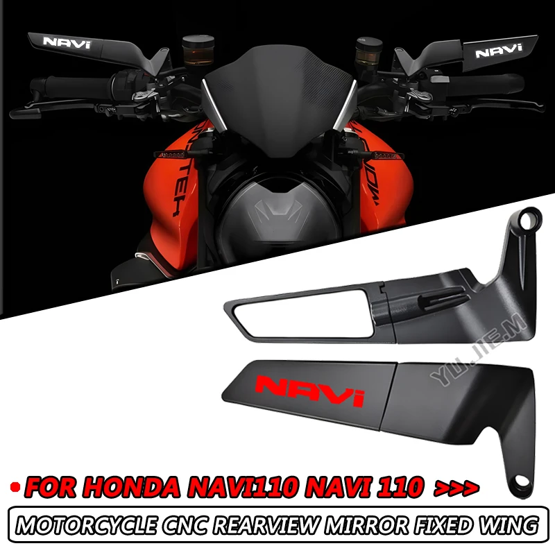 For HONDA NAVI110 NAVI 110 Motorcycle Rearview Mirror Fixed Wing Adjustable Rotating Side Mirrors,Featuring An Exquisite Logo
For HONDA NAVI110 NAVI 110 Motorcycle Rearview Mirror Fixed Wing Adjustable Rotating Side Mirrors,Featuring An Exquisite Logo