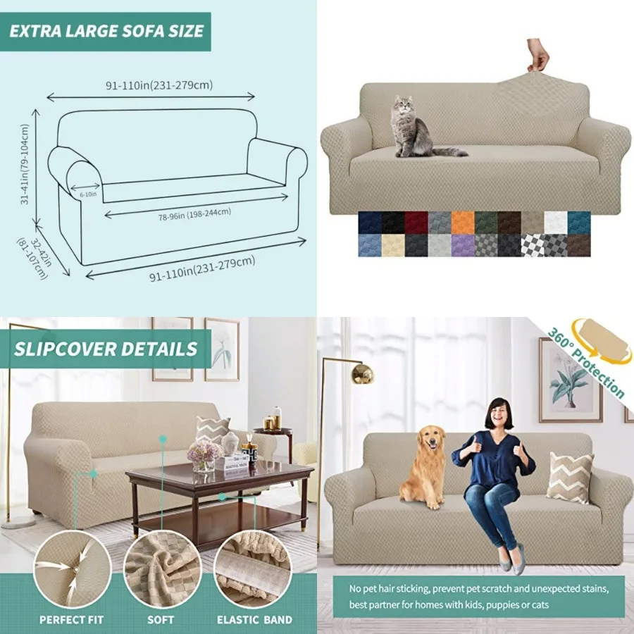Couch Cover Latest Jacquard Design High Stretch Extra Large Sofa Covers Pet Dog Cat Proof Oversized Slipcover Non Slip Magic El
Couch Cover Latest Jacquard Design High Stretch Extra Large Sofa Covers Pet Dog Cat Proof Oversized Slipcover Non Slip Magic El