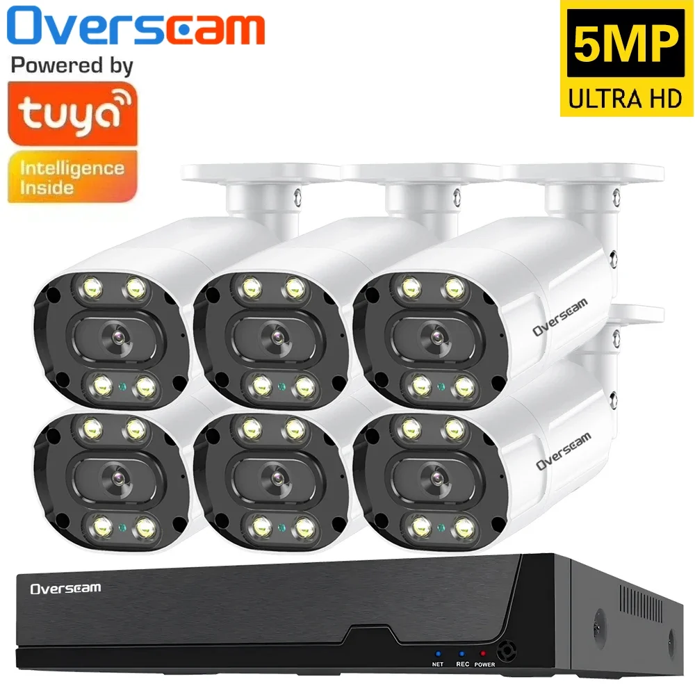 Tuya App Dome Bullet Security IP Camera System 4K POE NVR Kit CCTV Audio Recording Outdoor Video 5MP Surveillance IP Camera Set
Tuya App Dome Bullet Security IP Camera System 4K POE NVR Kit CCTV Audio Recording Outdoor Video 5MP Surveillance IP Camera Set