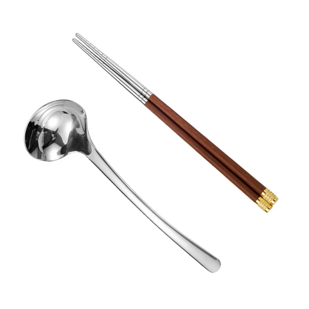 304 Stainless Steel Wood Chopstick Spoon Set Thickened Heat Resistant Reusable Safe Hygienic Dining Utensils Tableware Kitchen
304 Stainless Steel Wood Chopstick Spoon Set Thickened Heat Resistant Reusable Safe Hygienic Dining Utensils Tableware Kitchen