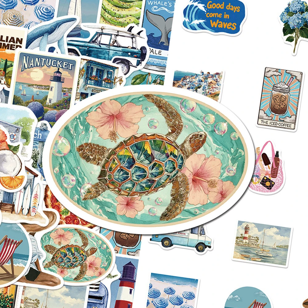 10/30/50pcs Vintage Summer Theme Ins Style Stickers Watercolor Art Aesthetic Sticker Water Bottle Suitcase Phone Cartoon Decals
10/30/50pcs Vintage Summer Theme Ins Style Stickers Watercolor Art Aesthetic Sticker Water Bottle Suitcase Phone Cartoon Decals