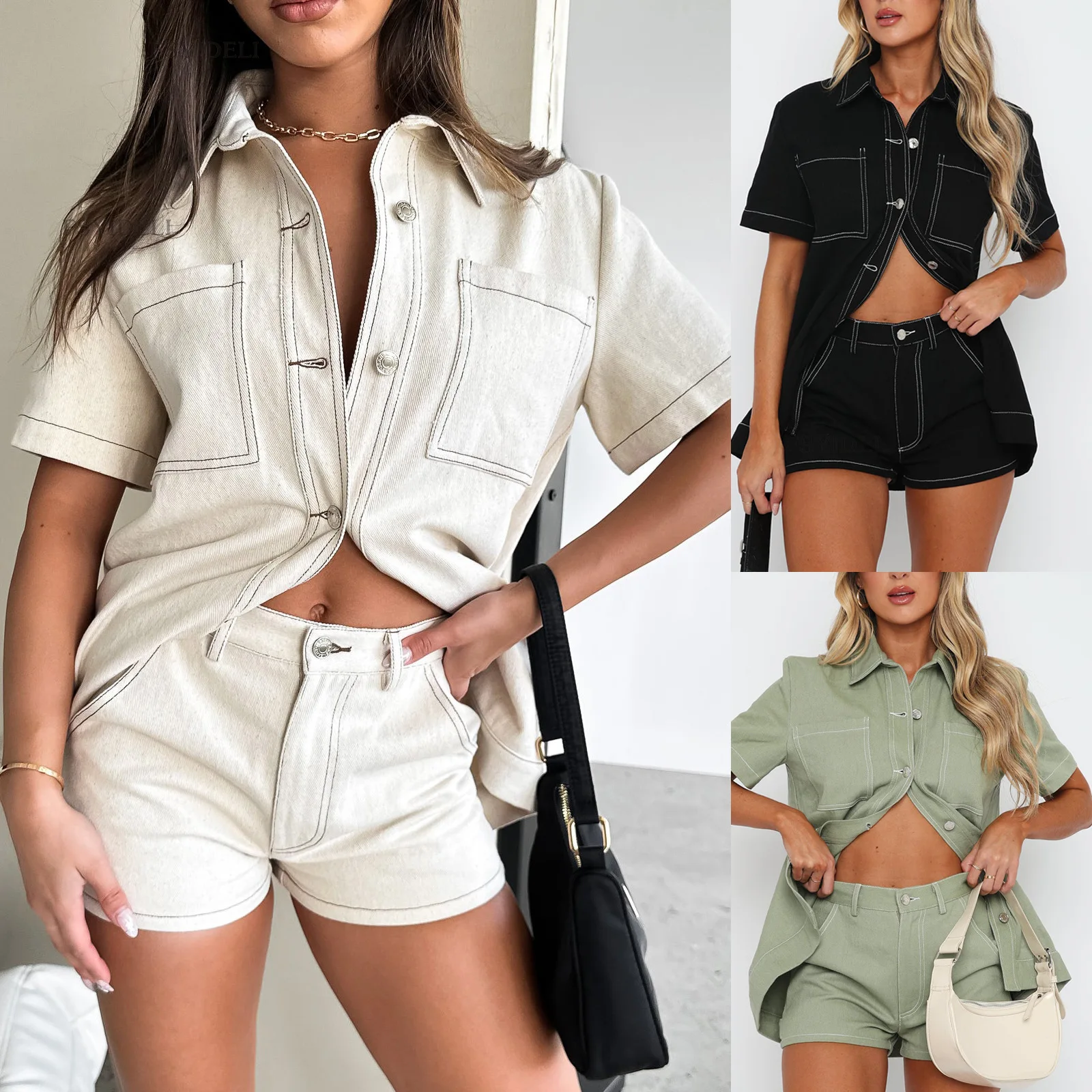 Vintage Patchwork Shirts Top And Shorts 2 Piece Set 2025 New Loose Streetwear Tee Shorts Summer Suit Fashion Loose Denim Outfits
Vintage Patchwork Shirts Top And Shorts 2 Piece Set 2025 New Loose Streetwear Tee Shorts Summer Suit Fashion Loose Denim Outfits