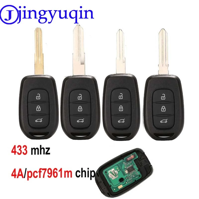 Jingyuqin дистанционный ключ 3 кнопки 434 МГц с чипом 4A PCF7961M для Renault Sandero Dacia Logan
Jingyuqin дистанционный ключ 3 кнопки 434 МГц с чипом 4A PCF7961M для Renault Sandero Dacia Logan