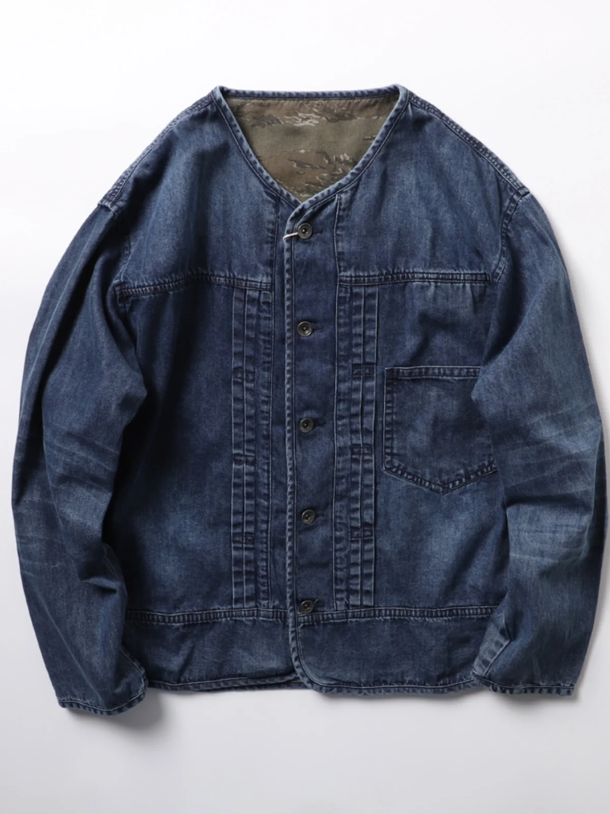 Retro Waed Denim Jaet Men's Casual Wear Nel Layering Outerwear Japanese Sle Youth Trend Autumn Stand Fit Long S...
Retro Waed Denim Jaet Men's Casual Wear Nel Layering Outerwear Japanese Sle Youth Trend Autumn Stand Fit Long S...
