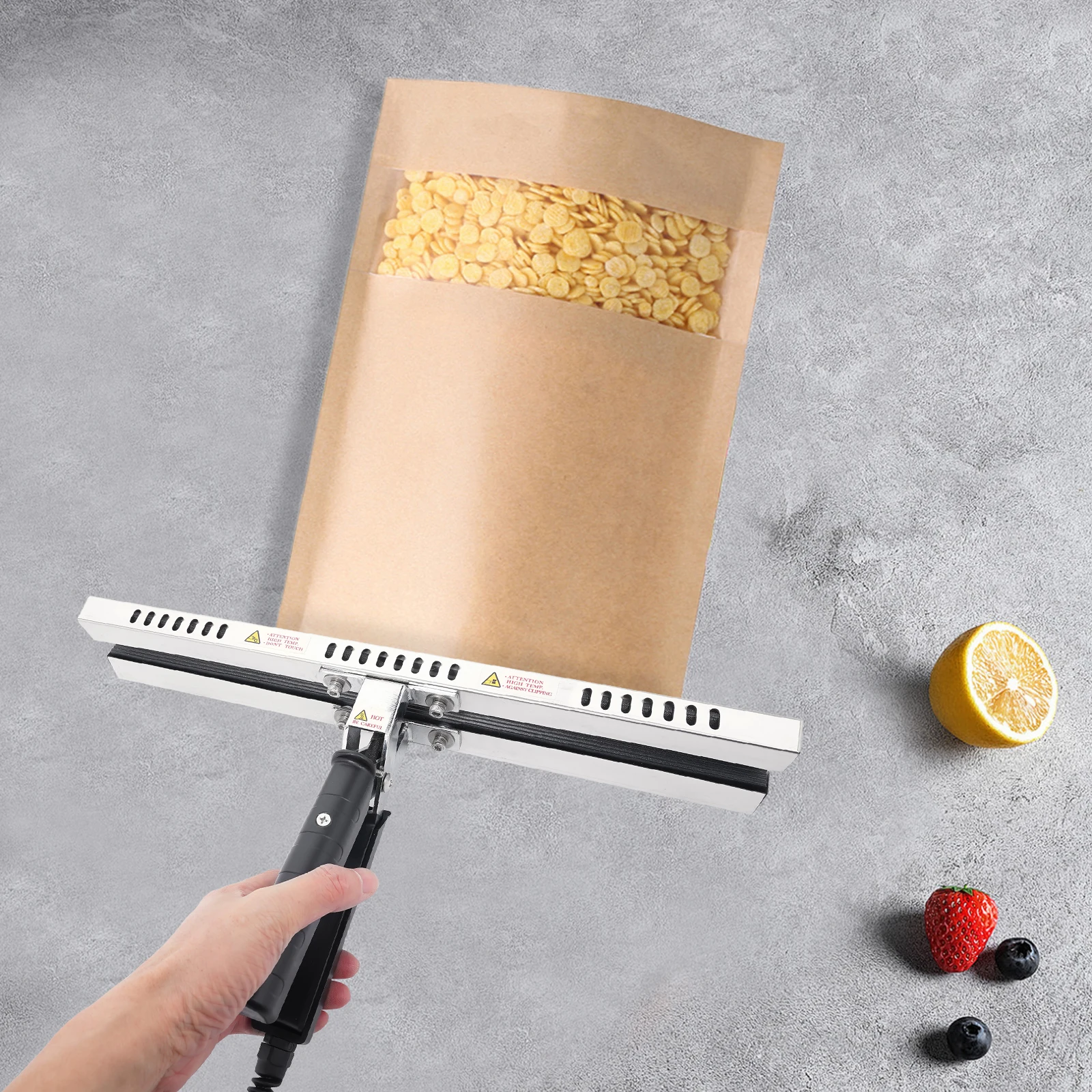 350W Handheld Sealing Machine 16 inch Portable Heating Sealer with Adjustable Temperature for Aluminum Foil, Kraft Paper Bags
350W Handheld Sealing Machine 16 inch Portable Heating Sealer with Adjustable Temperature for Aluminum Foil, Kraft Paper Bags