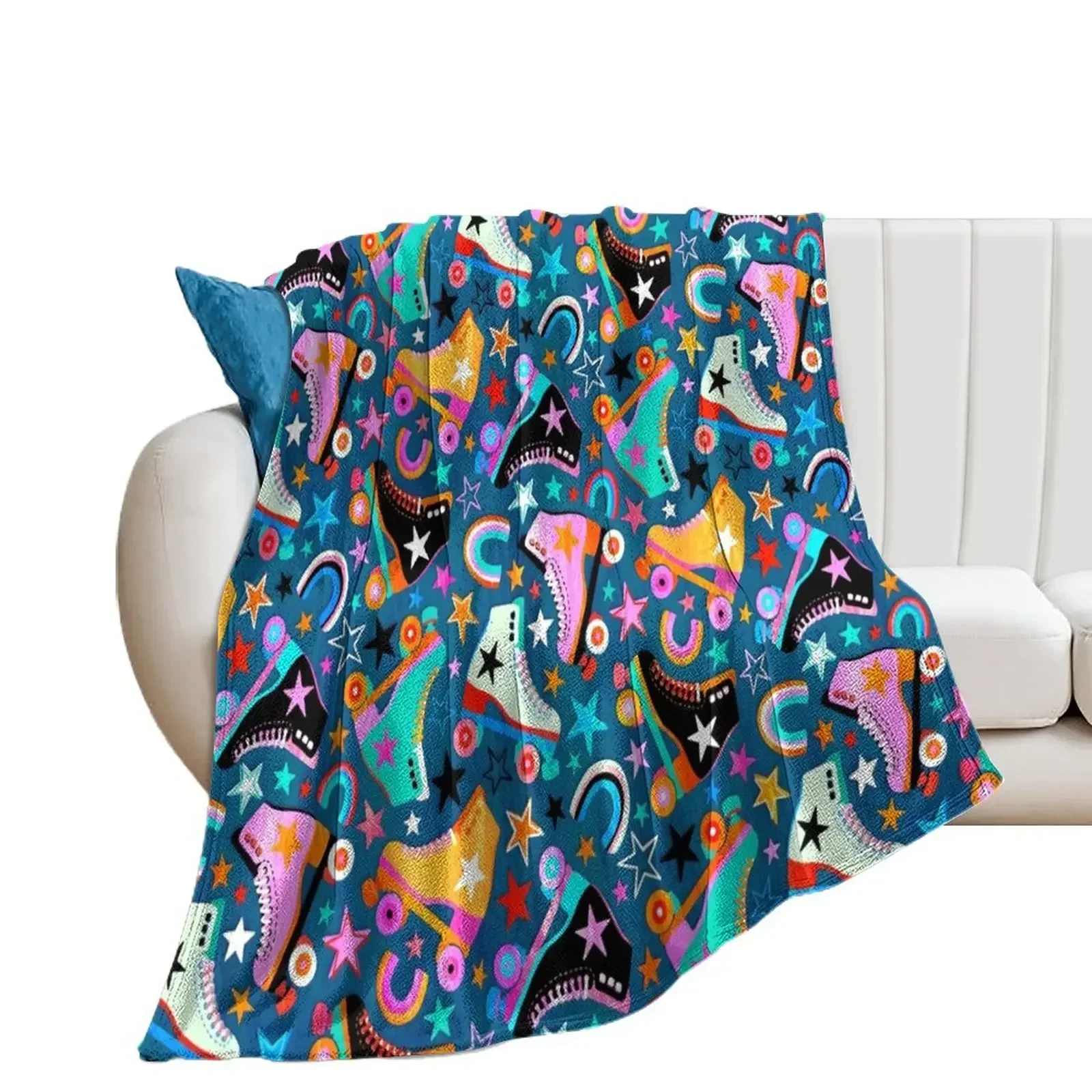 Retro Rainbow Roller Skates and Stars Throw Blanket for babies bed plaid halloween Luxury Brand Blankets
Retro Rainbow Roller Skates and Stars Throw Blanket for babies bed plaid halloween Luxury Brand Blankets