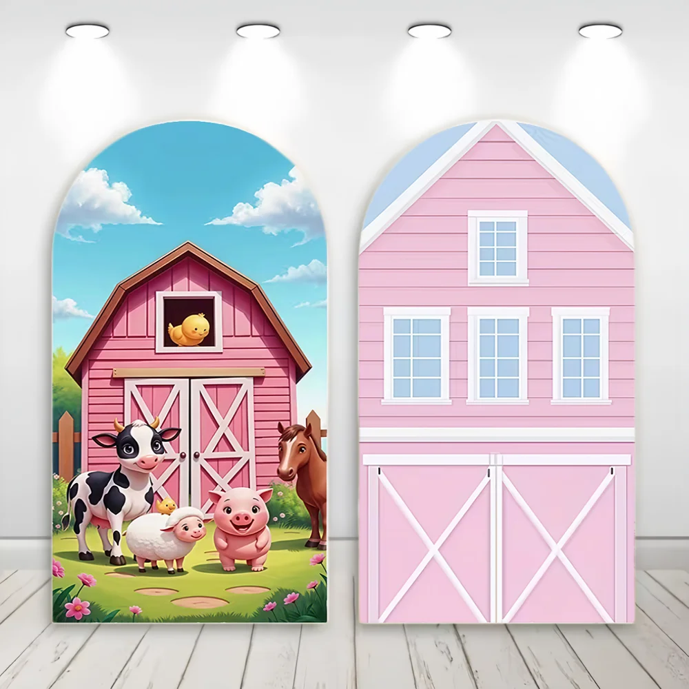 Custom 2-Sided Pink Farm Barn House Boys Birthday Party Baby Shower Covers Chiara Arch Wall Background Decor Backdrop Photo
Custom 2-Sided Pink Farm Barn House Boys Birthday Party Baby Shower Covers Chiara Arch Wall Background Decor Backdrop Photo
