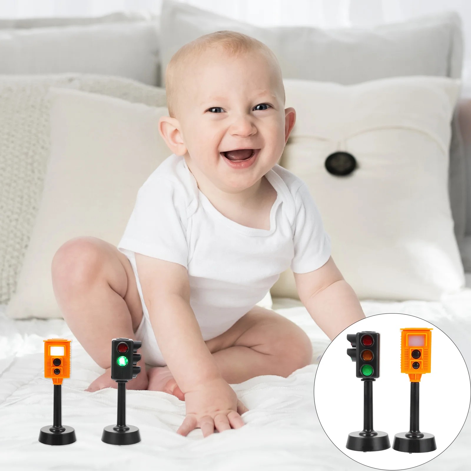 2 Pcs Mini Traffic Light Signal Lamp Toy 5 Lights Plastic Flashing Sound Kids Playthings Non Remote Control Vehicle Accessories
2 Pcs Mini Traffic Light Signal Lamp Toy 5 Lights Plastic Flashing Sound Kids Playthings Non Remote Control Vehicle Accessories