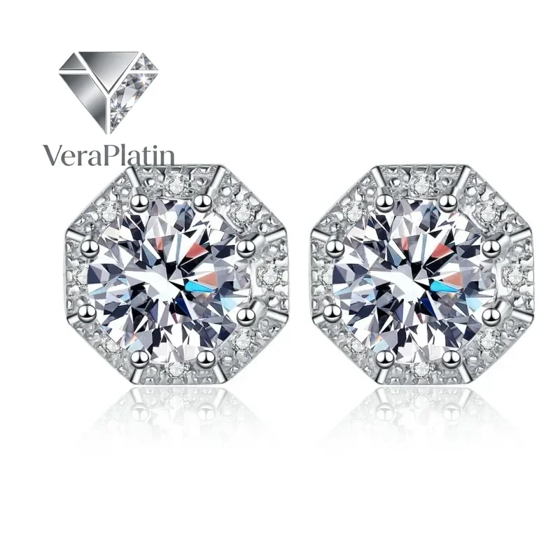 VeraPlatin Girl Birthday Gift 18K White Gold Valentine's Day Earrings 1/2CT Moissanite Diamond New Year Gift PT950 Platinum Wome
VeraPlatin Girl Birthday Gift 18K White Gold Valentine's Day Earrings 1/2CT Moissanite Diamond New Year Gift PT950 Platinum Wome