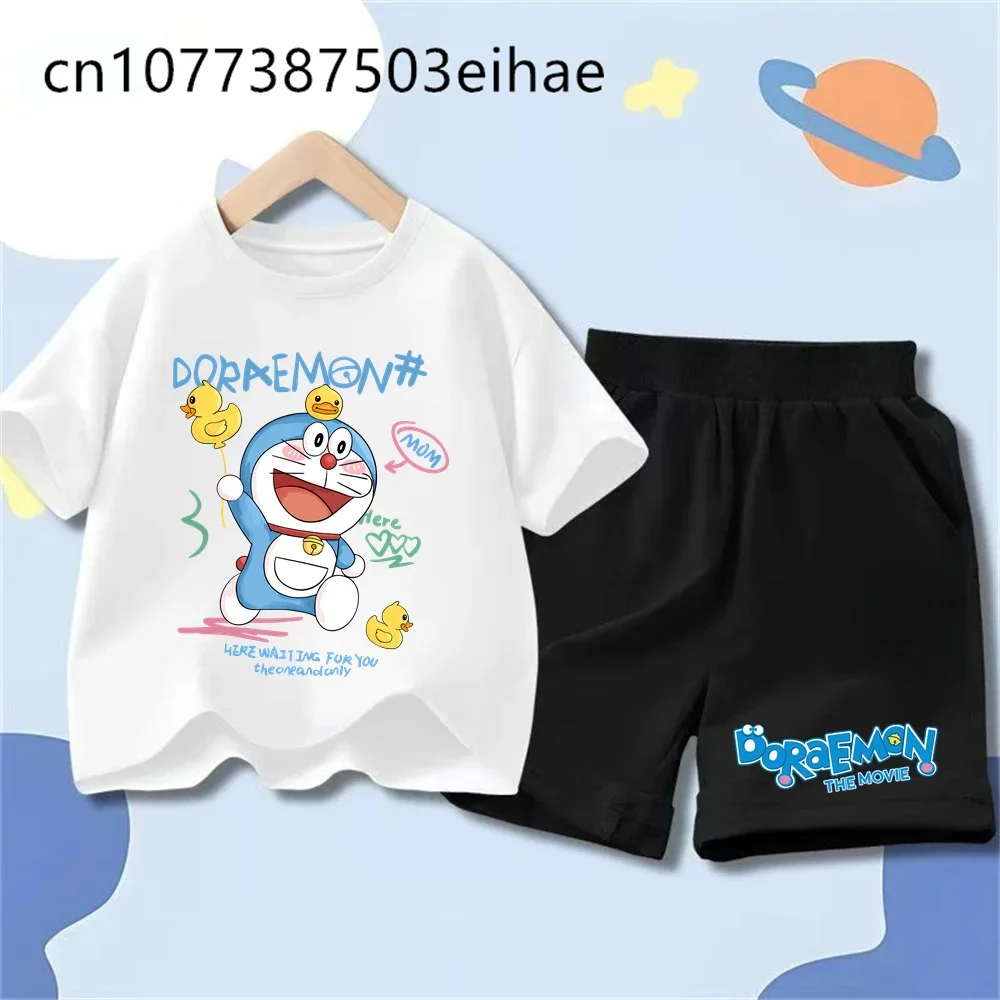 Doraemon Cartoon Short Sleeve Top And Casual Shorts Set 2-Piece Summer Daily Wear Fashion Birthday Gift For Little Boys Girls
Doraemon Cartoon Short Sleeve Top And Casual Shorts Set 2-Piece Summer Daily Wear Fashion Birthday Gift For Little Boys Girls