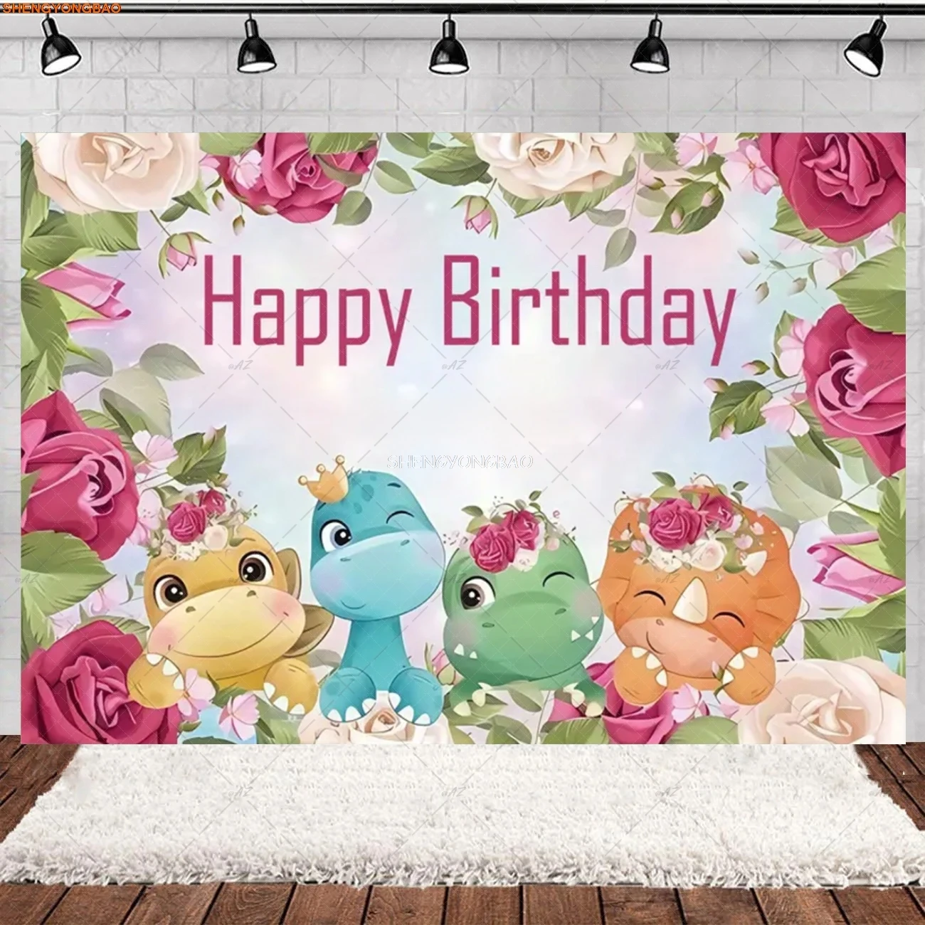 Happy Birthday Party Background Tropical Jungle Woodland Tyrannosaurus Baby Shower Dinosaur Photography Backdrops SD-18
Happy Birthday Party Background Tropical Jungle Woodland Tyrannosaurus Baby Shower Dinosaur Photography Backdrops SD-18