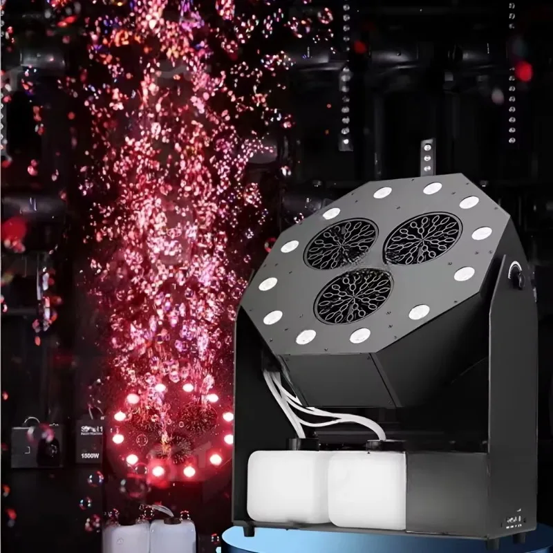 High Quality 120W Automatic Rotation Bubble Maker 12pcs RGBW LED DMX Electric Power Source for Wedding Outdoor Party Activities
High Quality 120W Automatic Rotation Bubble Maker 12pcs RGBW LED DMX Electric Power Source for Wedding Outdoor Party Activities