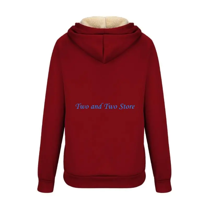 HX6F Women's Hooded Sweatshirt Casual Loose Fleece Hoody Zip Up Hoodie Outwear
HX6F Women's Hooded Sweatshirt Casual Loose Fleece Hoody Zip Up Hoodie Outwear