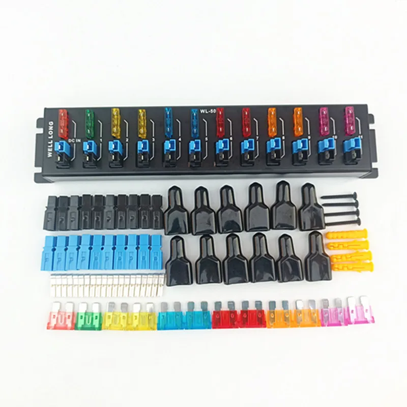 WELL LONG WL-50BL 12-Port Anderson Connector Splitter Power Splitter Power Strip Fixing For Shortwave Radios DC 36V 45A.
WELL LONG WL-50BL 12-Port Anderson Connector Splitter Power Splitter Power Strip Fixing For Shortwave Radios DC 36V 45A.