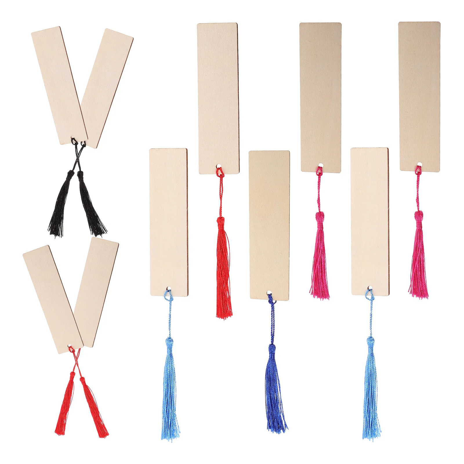 72 Pcs Colorful Tassel Blank Bookmarks Set DIY Wood Page Markers For Kid's Craft Projects
72 Pcs Colorful Tassel Blank Bookmarks Set DIY Wood Page Markers For Kid's Craft Projects