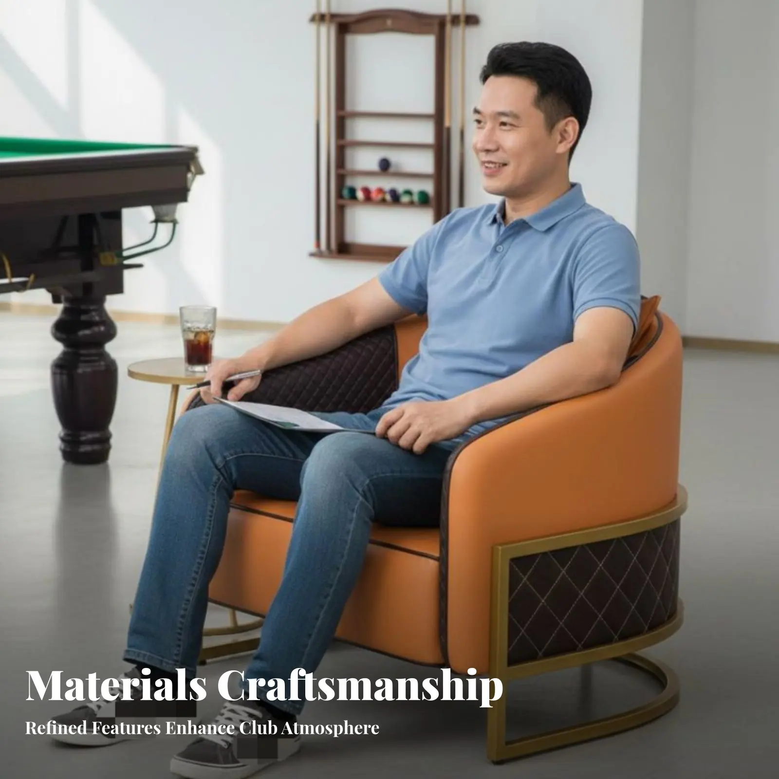 Диван для просмотра бильярдных трансляций с удобной высокой спинкой, кресло для просмотра бильярда с подлокотниками, современный дизайн, устойчивое к ржавчине покрытие
Диван для просмотра бильярдных трансляций с удобной высокой спинкой, кресло для просмотра бильярда с подлокотниками, современный дизайн, устойчивое к ржавчине покрытие