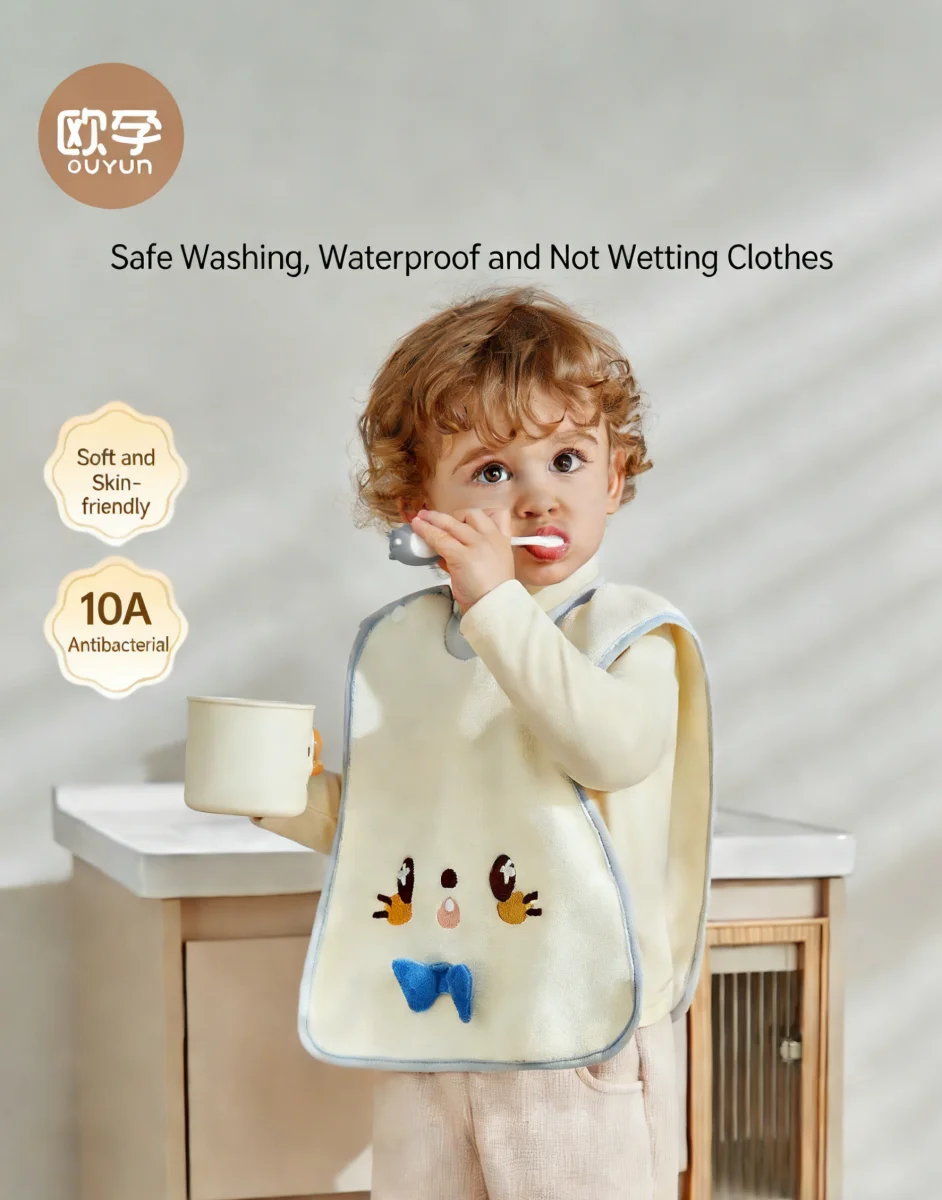 OUYUN Kids Wash Bib a multifunctional waterproof apron for brushing teeth and washing face Keeps your child's clothes dry
OUYUN Kids Wash Bib a multifunctional waterproof apron for brushing teeth and washing face Keeps your child's clothes dry
