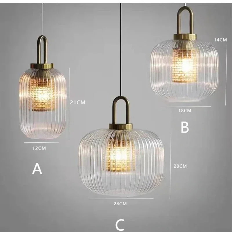 Modern Minimalist Creative Chandelier Restaurant Living Room Bar Counter Bedroom Bedside Striped Glass Lantern Small Chandelier
Modern Minimalist Creative Chandelier Restaurant Living Room Bar Counter Bedroom Bedside Striped Glass Lantern Small Chandelier