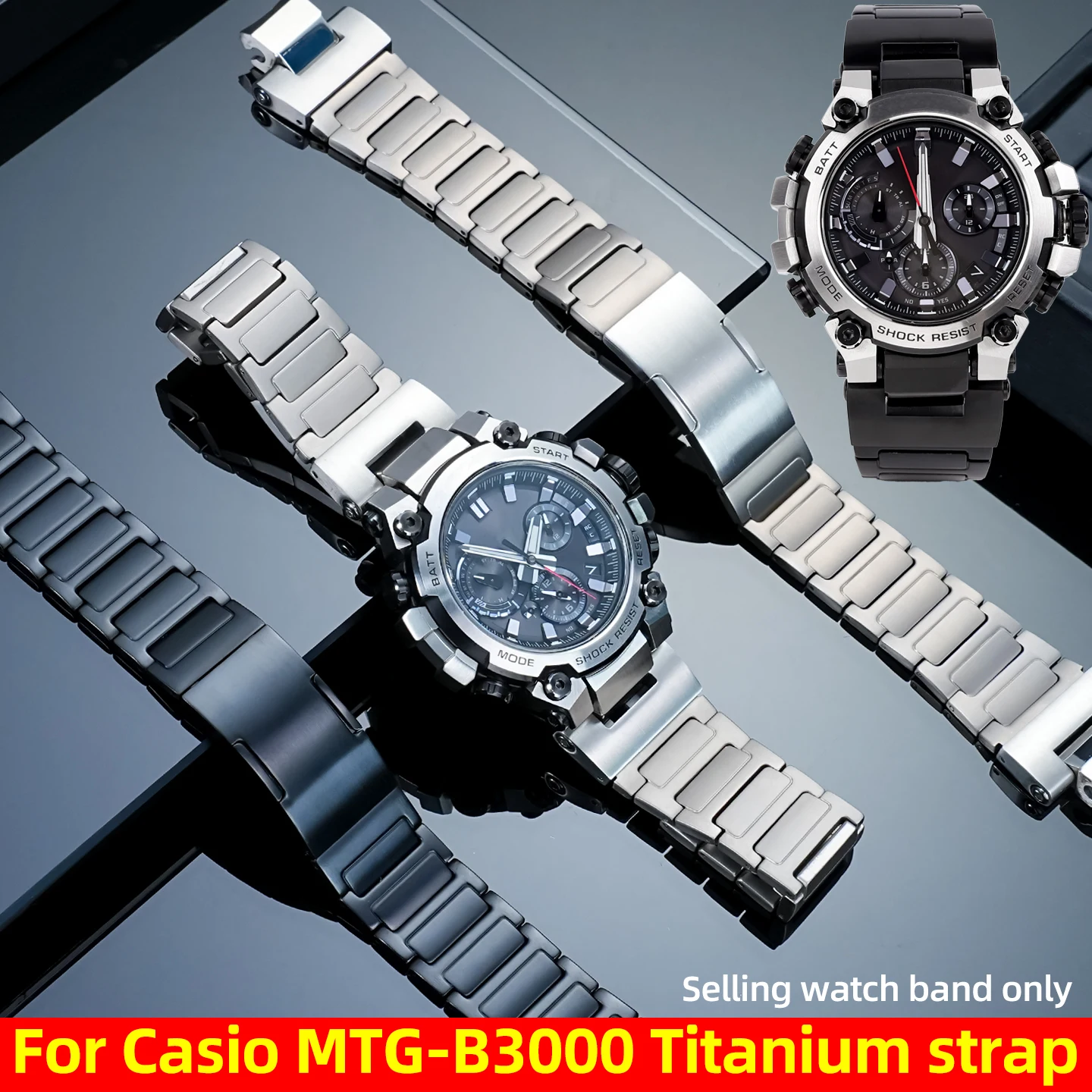 Ремешок из титанового сплава для Casio G-SHOCK 5672 MTGB3000 MTG-B3000B/BD, модифицированный быстросъемный металлический ремешок для часов, аксессуары для браслета
Ремешок из титанового сплава для Casio G-SHOCK 5672 MTGB3000 MTG-B3000B/BD, модифицированный быстросъемный металлический ремешок для часов, аксессуары для браслета