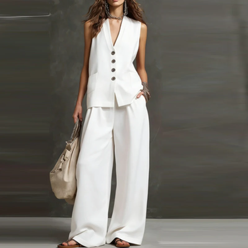 Women Linen Cotton Vest Pants Suit Women Casual Two Piece Set Office Ladies Summer 2 Piece Set Women Outfits
Women Linen Cotton Vest Pants Suit Women Casual Two Piece Set Office Ladies Summer 2 Piece Set Women Outfits
