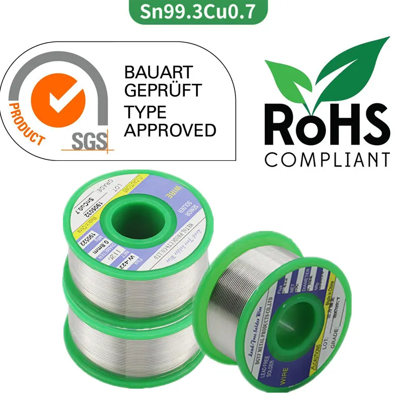1pc 50-100g Sn99.3/Cu0.7 Lead-free Solder Tin Wire Unleaded Lead Free 0.8-1.0mm Rosin Core for Electrical Solder RoHs
1pc 50-100g Sn99.3/Cu0.7 Lead-free Solder Tin Wire Unleaded Lead Free 0.8-1.0mm Rosin Core for Electrical Solder RoHs