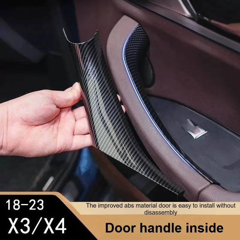 For BMW X3 X4 2018 2019 2020 2021 2022 2023 Interior Inner Door Handle Trim Cover Carbon Fiber Look Black ABS
For BMW X3 X4 2018 2019 2020 2021 2022 2023 Interior Inner Door Handle Trim Cover Carbon Fiber Look Black ABS