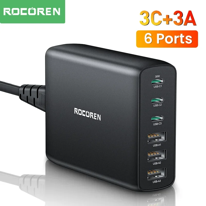Зарядное устройство Rocoren 100 Вт GaN 6 портов USB Type C PD Быстрое зарядное устройство Quick Charge 4,0 3,0 USB Настольное зарядное устройство для iPhone 14 13 Pro Xiaomi 13
Зарядное устройство Rocoren 100 Вт GaN 6 портов USB Type C PD Быстрое зарядное устройство Quick Charge 4,0 3,0 USB Настольное зарядное устройство для iPhone 14 13 Pro Xiaomi 13