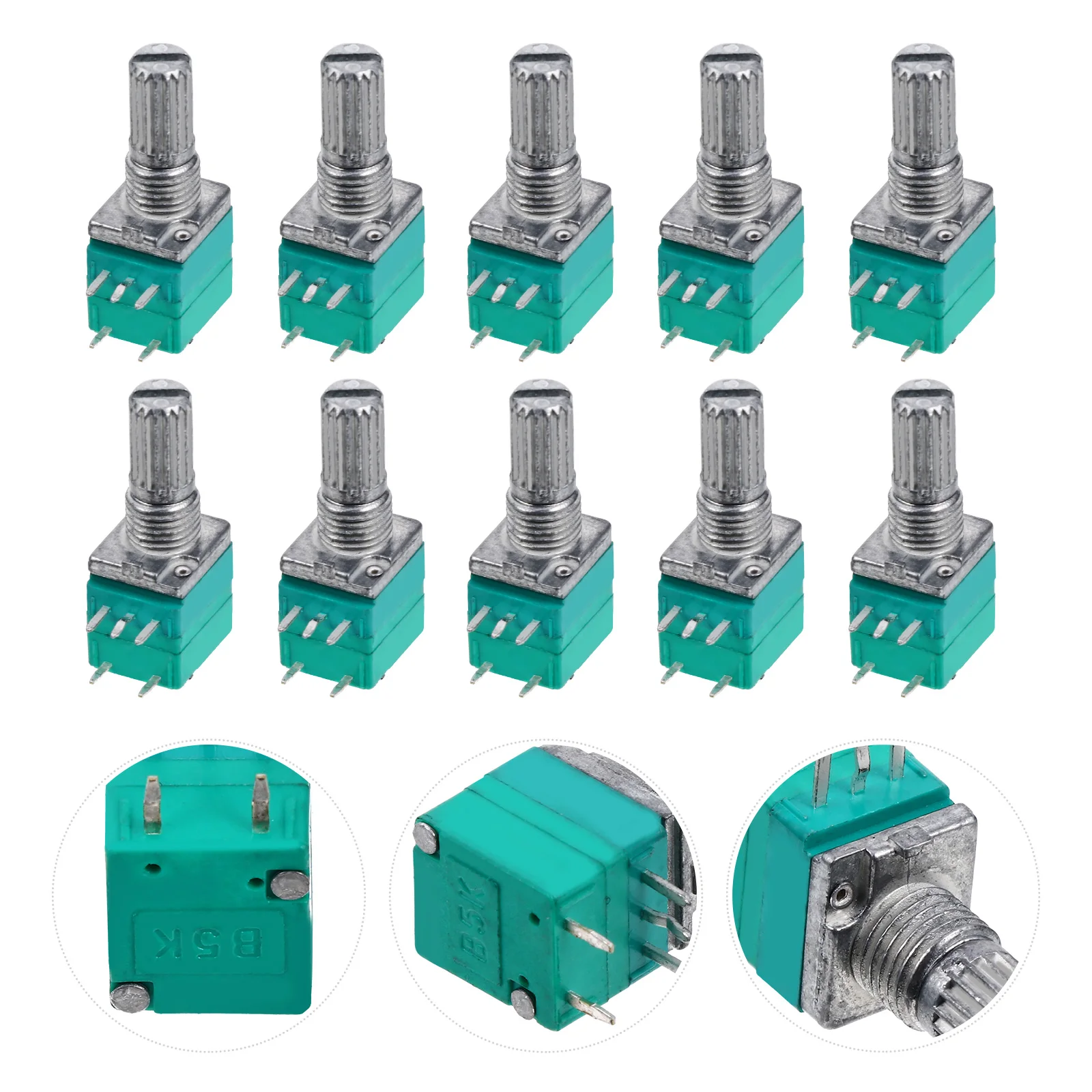 10pcs 5K Audio Knob Metal Film Sealing Potentiometer Guitar Resistors Rotary Switch Potentiometer With Switch Durable Mini Easy
10pcs 5K Audio Knob Metal Film Sealing Potentiometer Guitar Resistors Rotary Switch Potentiometer With Switch Durable Mini Easy