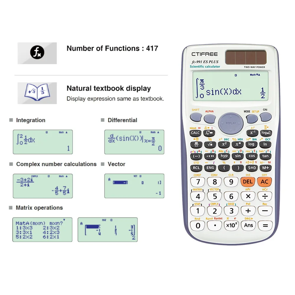 Professional Scientific Calculator Function Computer Applicable To Solving Equations for University Middle School Examinations
Professional Scientific Calculator Function Computer Applicable To Solving Equations for University Middle School Examinations