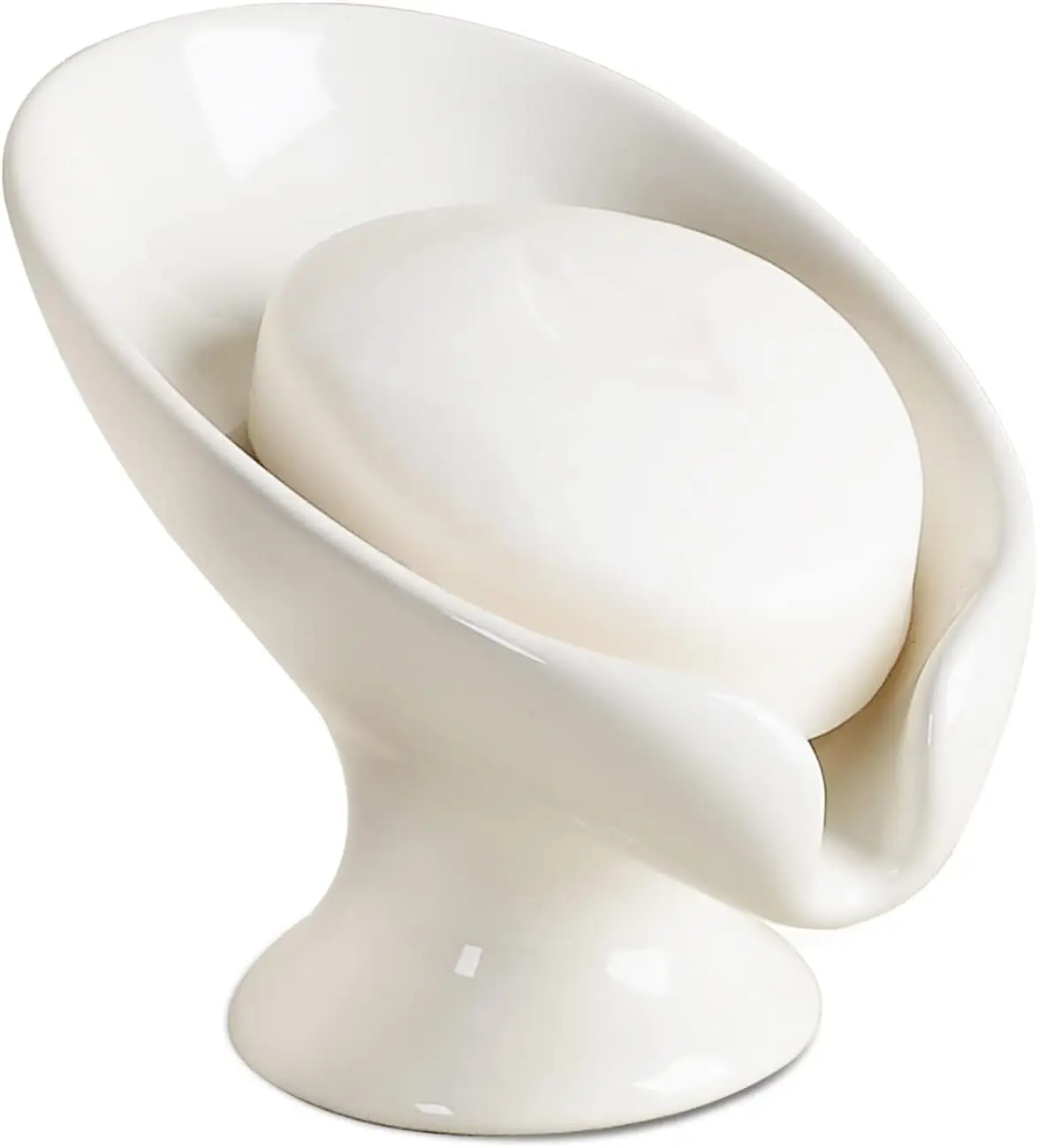 Soap Dish, Self Draining Bar Soap Holder for Bathroom Sink, Leaf-Shaped Drainage Ceramic Cream White Porcelain Decorative Soap D
Soap Dish, Self Draining Bar Soap Holder for Bathroom Sink, Leaf-Shaped Drainage Ceramic Cream White Porcelain Decorative Soap D