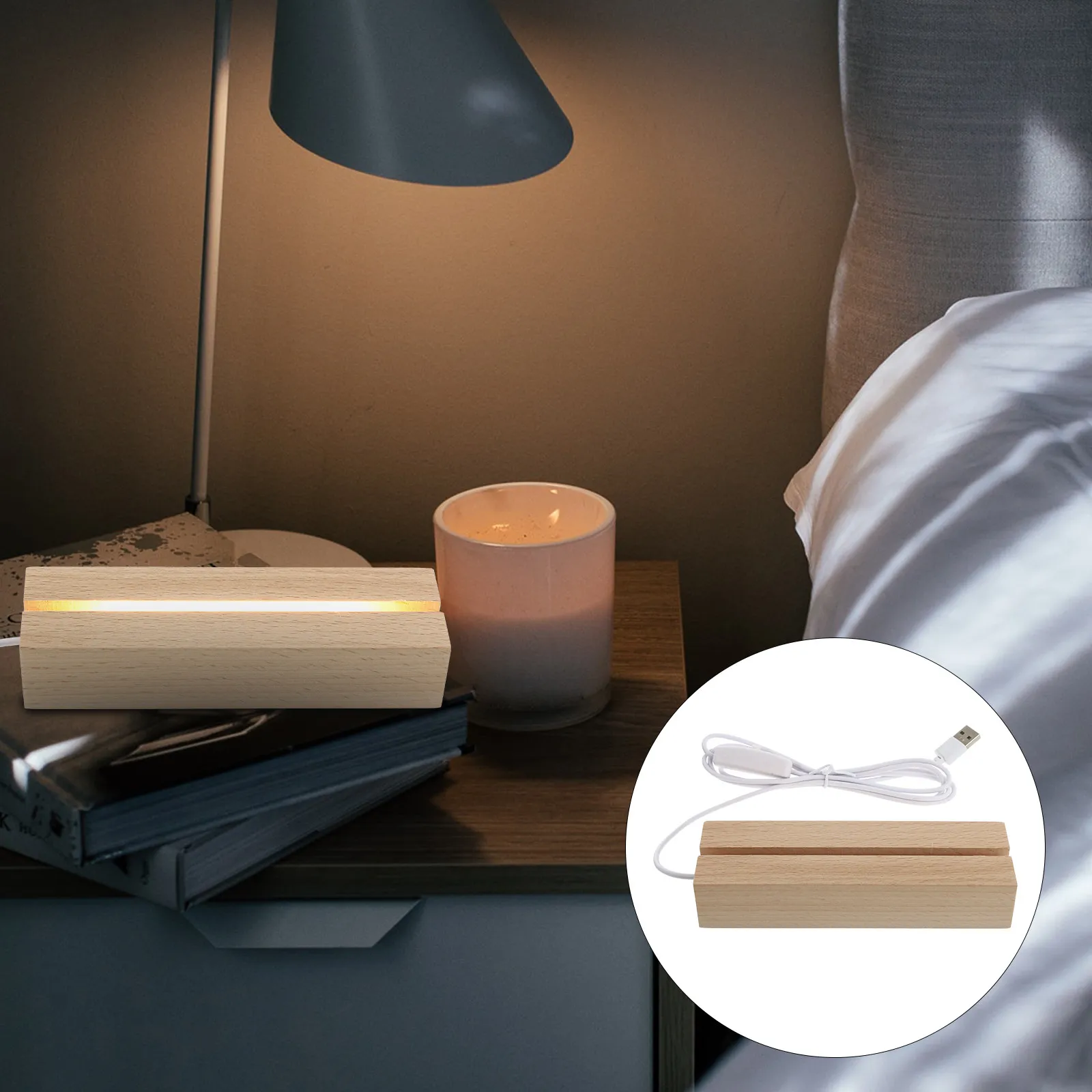 1Pcs Wooden LED Lighting Base Premium Beech Wood Luminous Stand for Acrylic Board Display Home Party Room Decor Glow Lamp
1Pcs Wooden LED Lighting Base Premium Beech Wood Luminous Stand for Acrylic Board Display Home Party Room Decor Glow Lamp