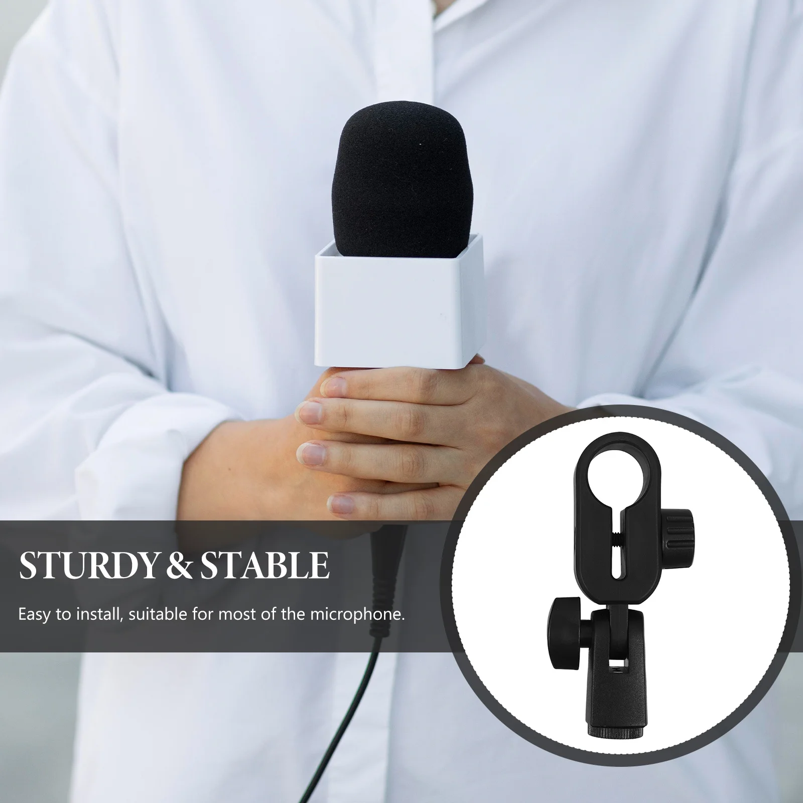 2pcs Microphone Shock Mount Clamp Mic Holder Clip For Stand Replacement Plastic Fixator Compatible With Handheld Mics
2pcs Microphone Shock Mount Clamp Mic Holder Clip For Stand Replacement Plastic Fixator Compatible With Handheld Mics