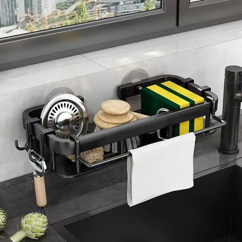 Multi-Functional Kitchen Sink Dishwashing Cloth Rack Wall Mounted Drainage Shelf No Drilling Required Utility Storage Organizer
Multi-Functional Kitchen Sink Dishwashing Cloth Rack Wall Mounted Drainage Shelf No Drilling Required Utility Storage Organizer